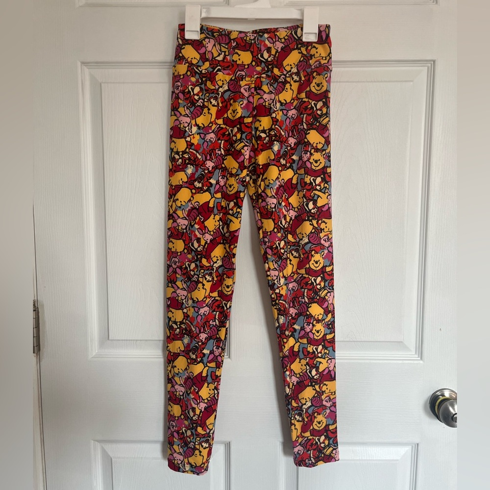 disney brand winnie the pooh leggings, adult small or kids large